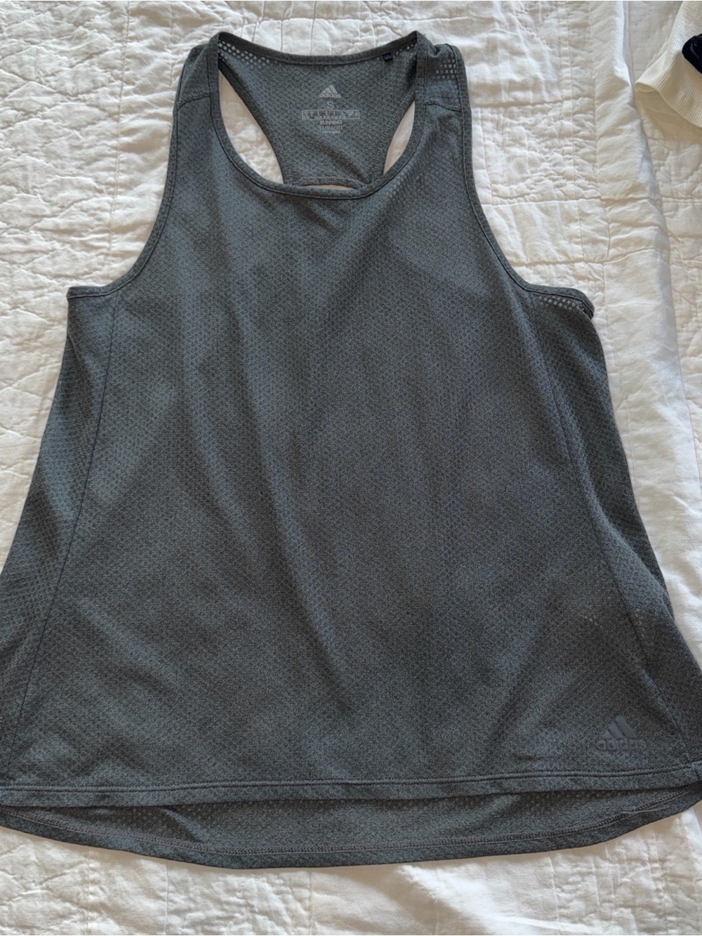 adidas Women's Dark Gray Mesh Racerback Tank